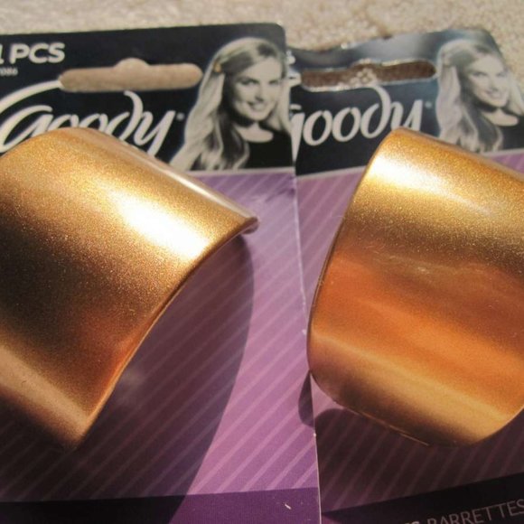 Small Short Deep Arched Goody Plastic Hair Barrette Metal Back Closure Arch - Picture 4 of 6